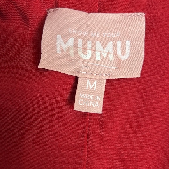 Show Me Your MuMu Major Single-Breasted Blazer in Red Suiting $188 size M - Picture 5 of 15